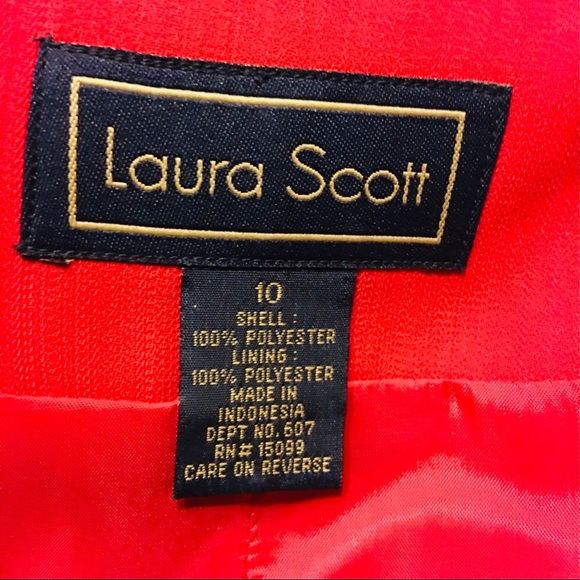 Laura Scott red jacket and skirt set 10 - Picture 8 of 8